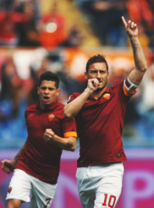 Totti executed the Panenka to much applause by the Roma fans 