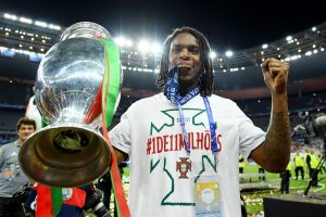 during the UEFA EURO 2016 Final match between Portugal and France at Stade de France on July 10, 2016 in Paris, France.