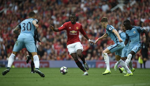 Pogba was largely unnoticed as City's midfield put in quite the shift at Old Trafford.