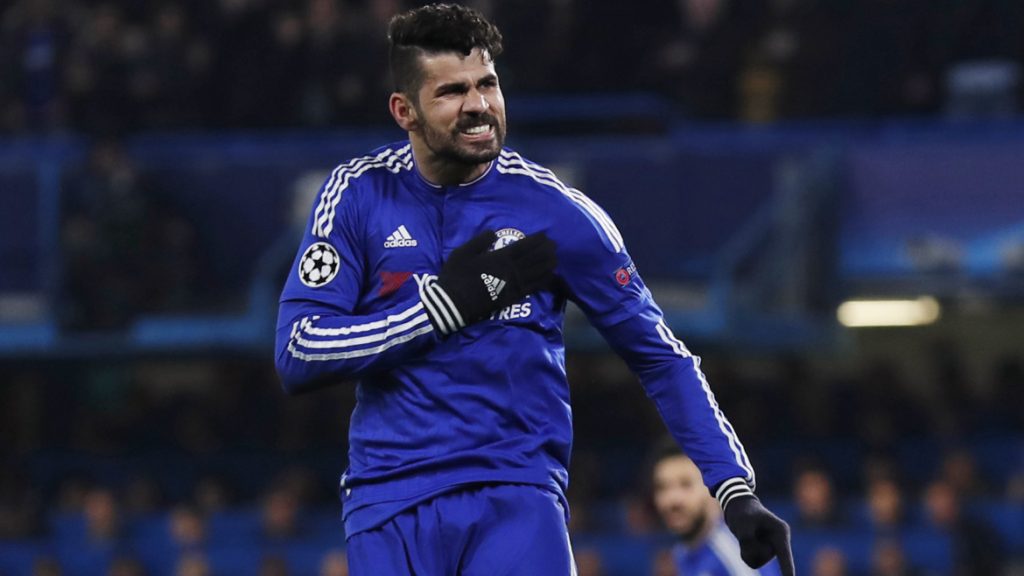 Football Soccer - Chelsea v Paris St Germain - UEFA Champions League Round of 16 Second Leg - Stamford Bridge, London, England - 9/3/16 Diego Costa celebrates after scoring the first goal for Chelsea Reuters / Eddie Keogh Livepic EDITORIAL USE ONLY. - RTSA2UW