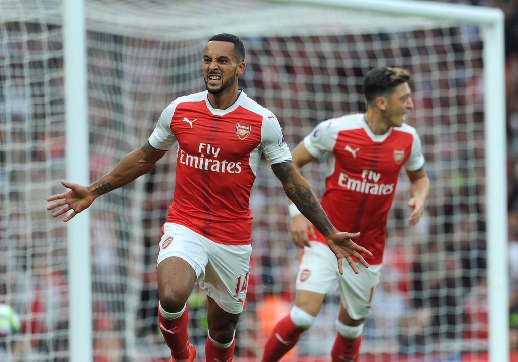 Walcott's Snarling Celebrations? This is definitely a sight Arsenal fans could get used to.
